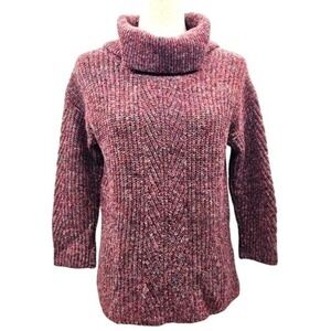 Leo Nicole Women's‎ Cozy Multicolored Knit Cowl Neck Sweater
